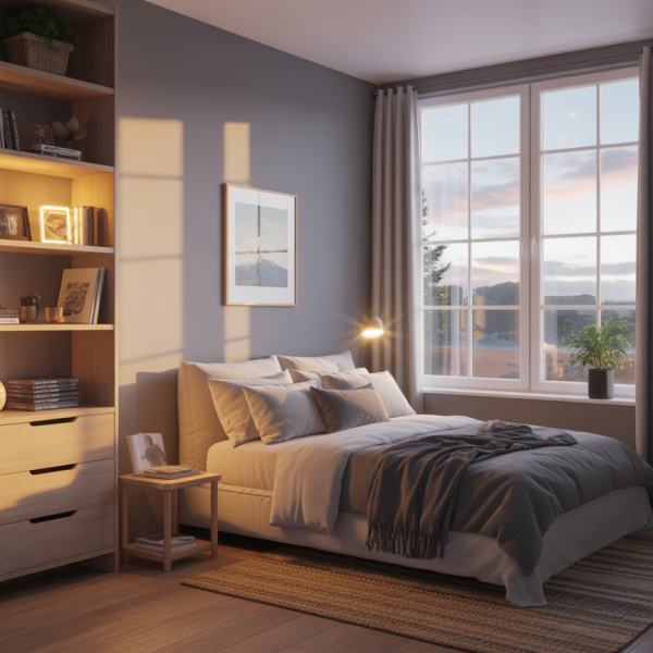 Fenêtre à carreaux en aluminium